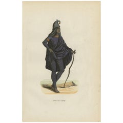 Antique Print of a Hindu from Lahore 'Pakistan' by H. Berghaus, 1855