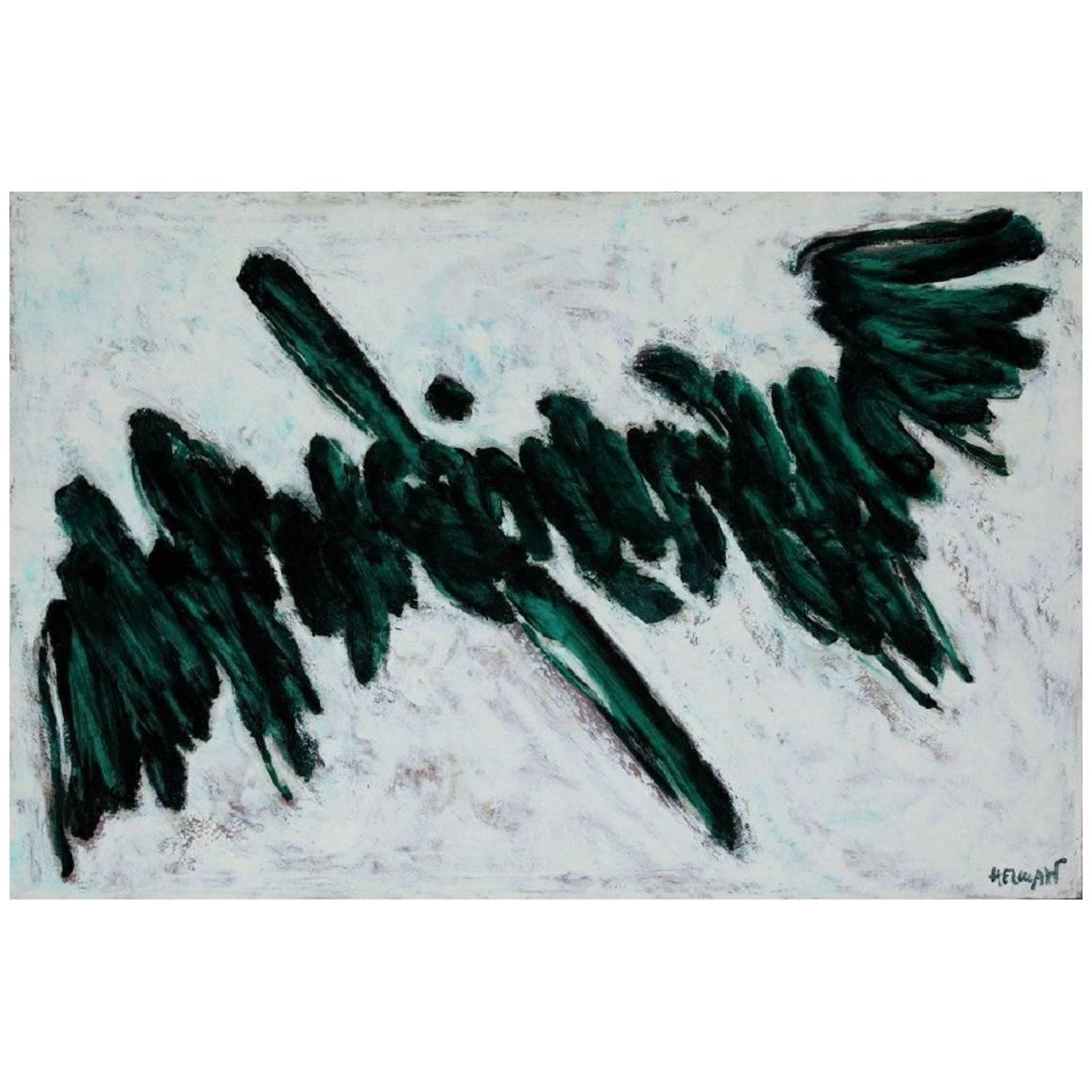 Abstract Painting by Robert Helman, France 1960, Framed, Oil on canvas, For Sale