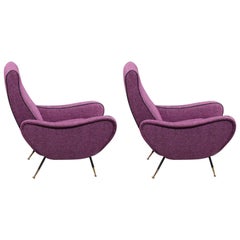 Two Lady Chairs Attributed Marco Zanuso, Italy, 1950