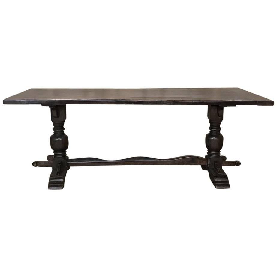 Antique Country French Farm Trestle Table
