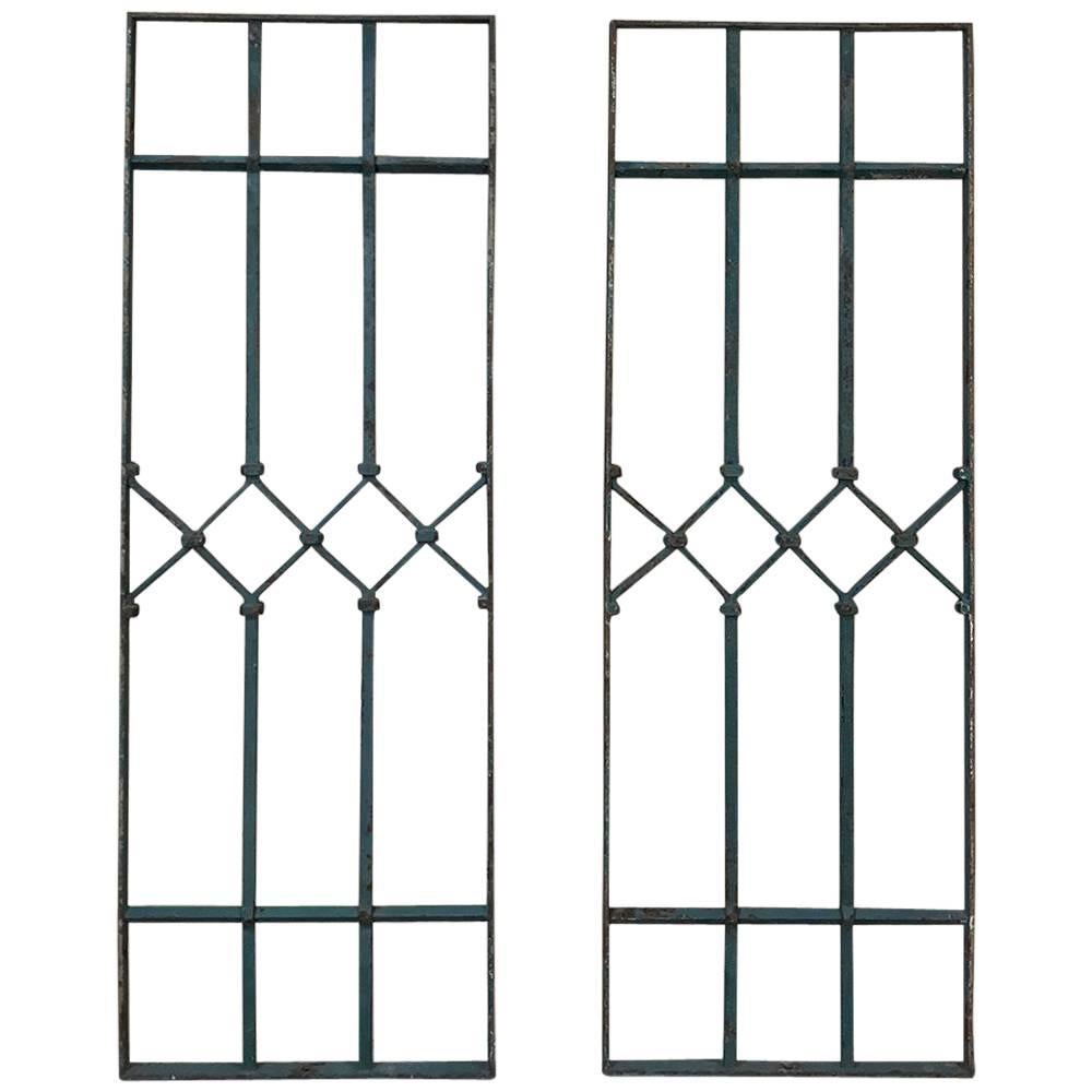 Pair of Antique Wrought Iron Panels