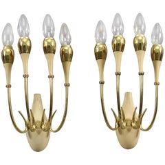 Pair of Wall Sconces by Arredoluce, Italy, 1950