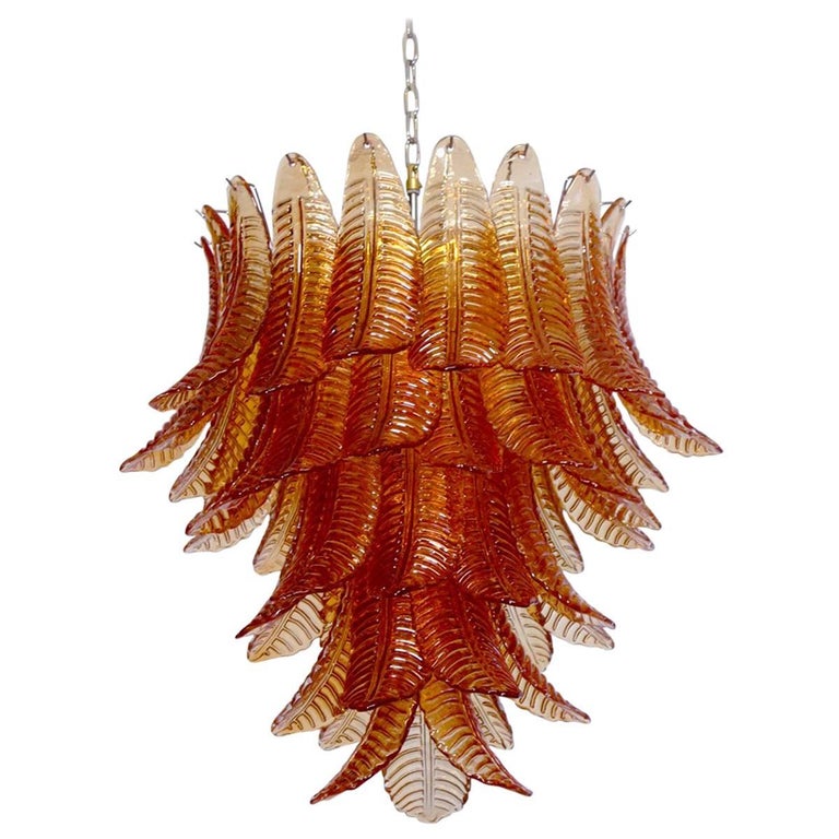 Huge Italian Murano Six Tier Amber Felci Glass Chandelier For Huge Italian Murano Six Tier Amber Felci Glass Chandelier For