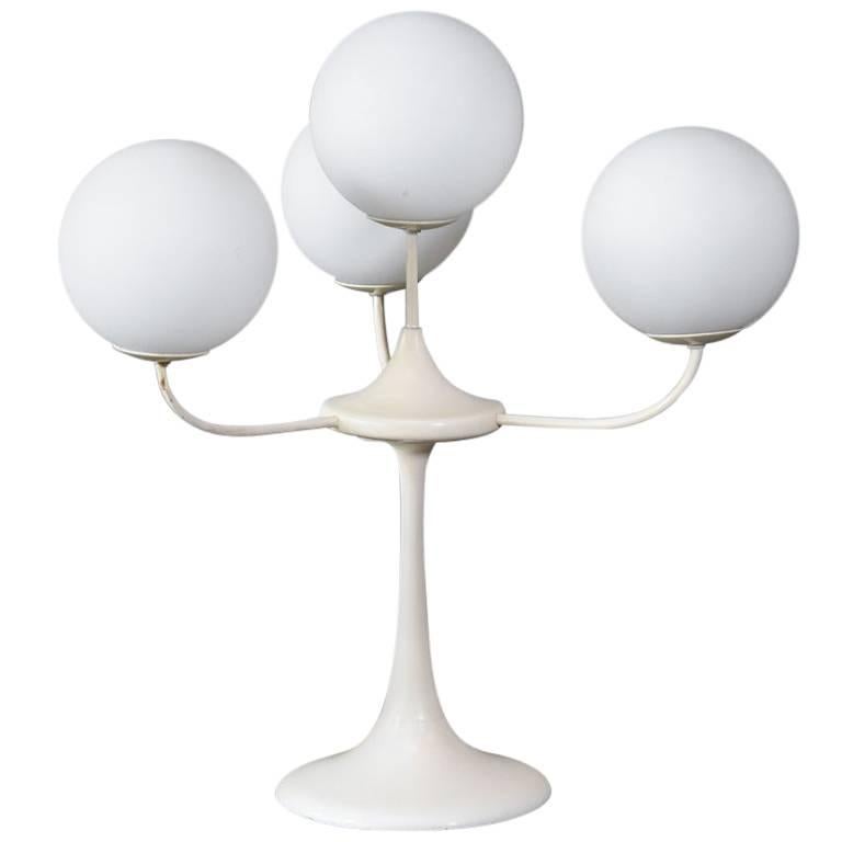 Tulip Table Lamp with Frosted Globes by Temde Leuchten For Sale at 1stDibs