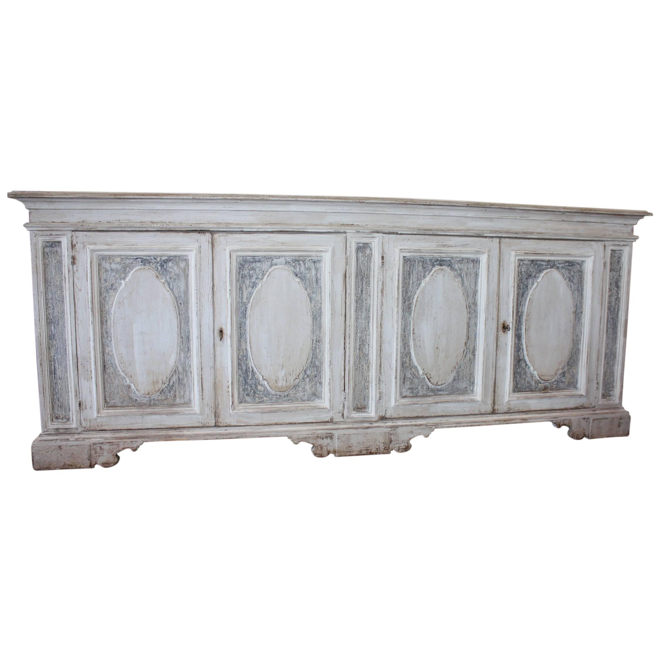 Impressive Painted Italian Buffet, Credenza or Sideboard