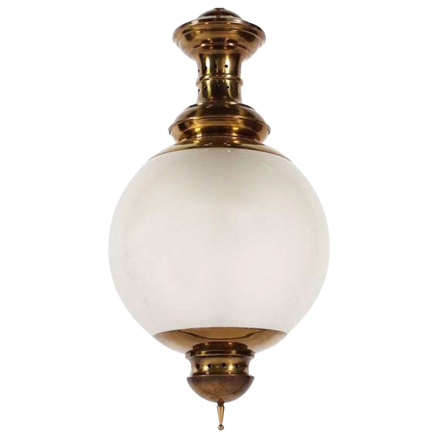 "LS1" Caccia Dominioni by Azucena Italian Design Midcentury Brass Ceiling Lamp