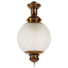 "LS1" Caccia Dominioni by Azucena Italian Design Midcentury Brass Ceiling Lamp
