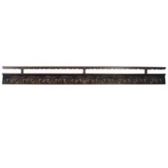 Long Hanging Antique Folk Art Painted Coat Rack