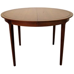 Drexel Counterpoint Round Extension Walnut Dining Table