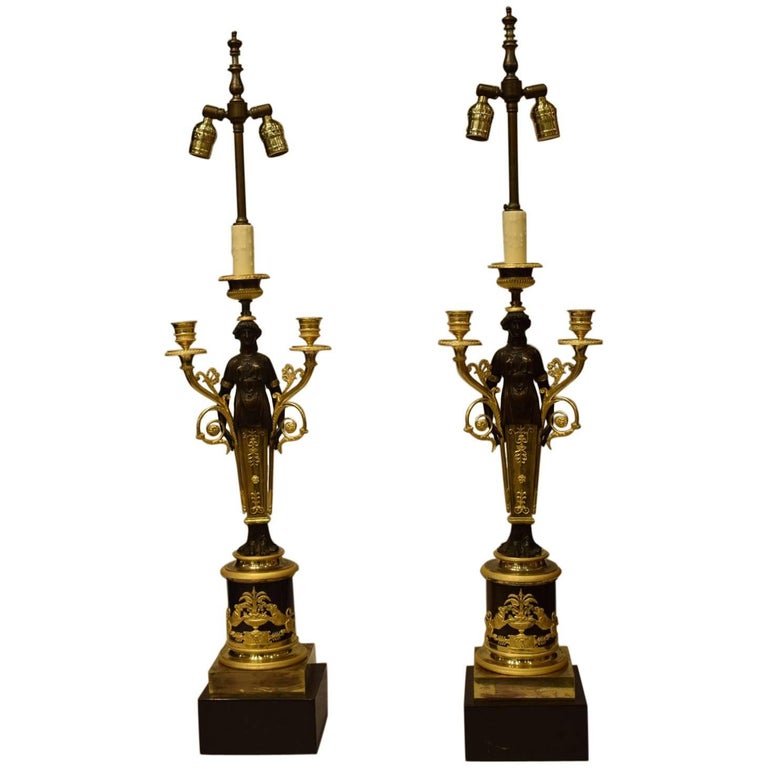 Antique Candelabra Lamps For Sale at 1stDibs