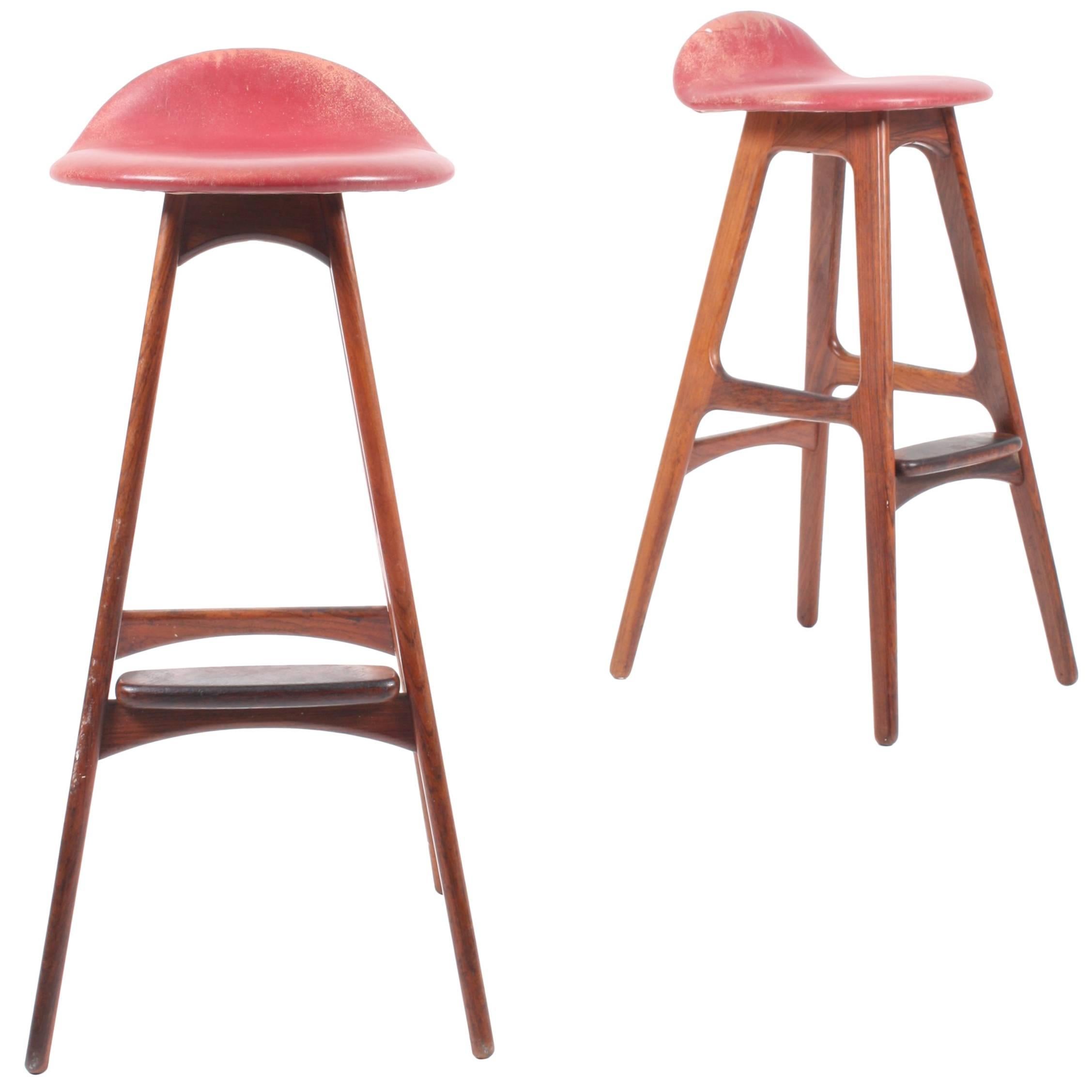 Pair of Bar Stools by Erik Buch