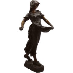 Hans Schörk Bronzeskulptur ""Holländer"" Österreichischer Bildhauer 19.
