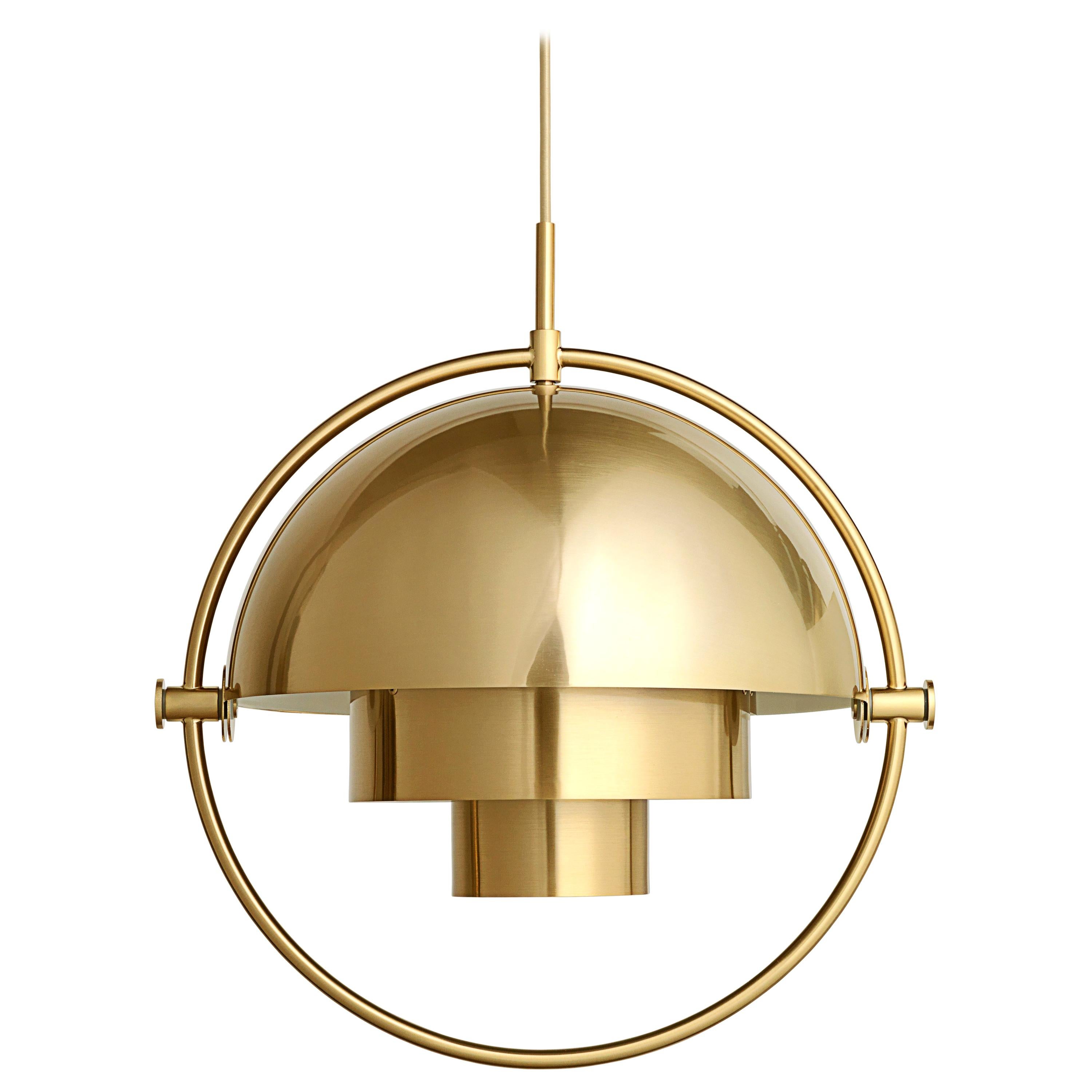 Louis Weisdorf 'Multi-Lite' Pendant Lamp in Brass