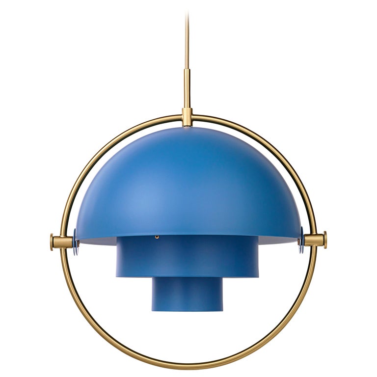 Louis Weisdorf 'Multi-Lite' Pendant Lamp in Blue For Sale