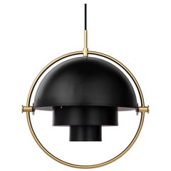 Louis Weisdorf 'Multi-Lite' Pendant Lamp in Black / Brass