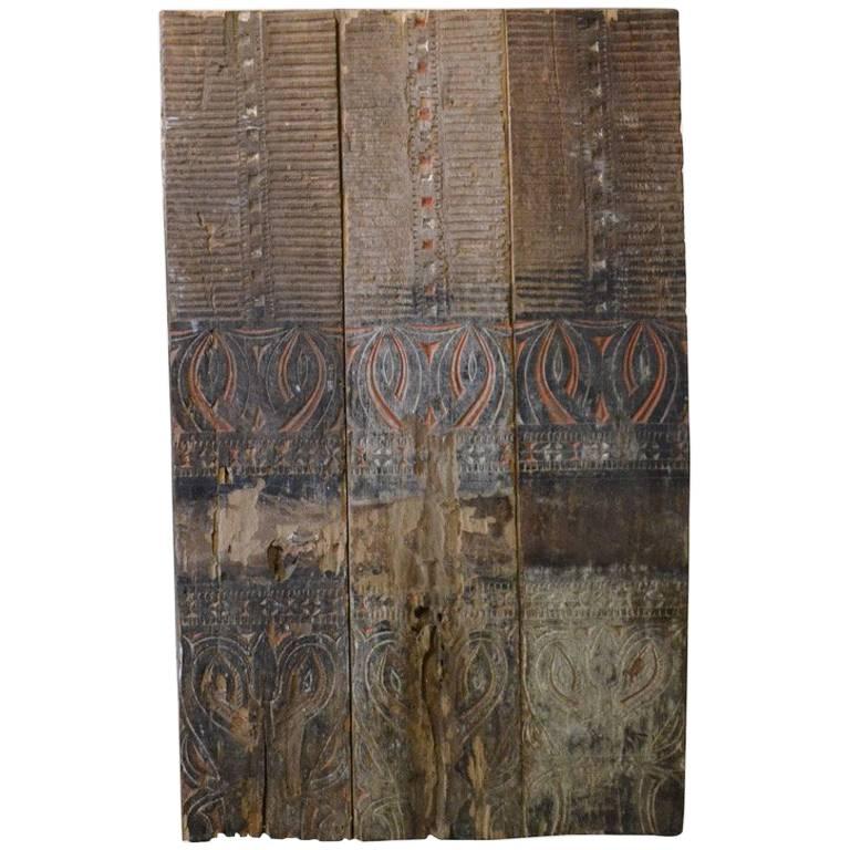 Andrianna Shamaris Ancient Hand-Carved Panel
