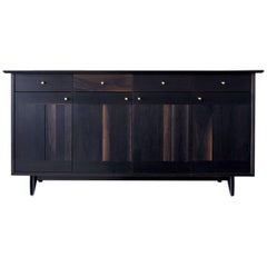 Spring Sideboard, Oxidized Walnut with Turned Brass Pulls