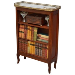 French Marble-Topped Open Bookcase