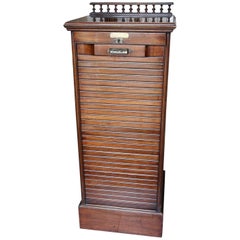 Antique Mahogany File Cabinet with Shutter