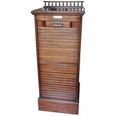 Mahogany File Cabinet with Shutter