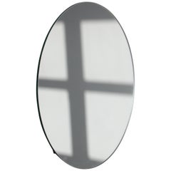 Orbis Round Minimalist Art Deco Frameless Mirror - Extra Large, Oversized