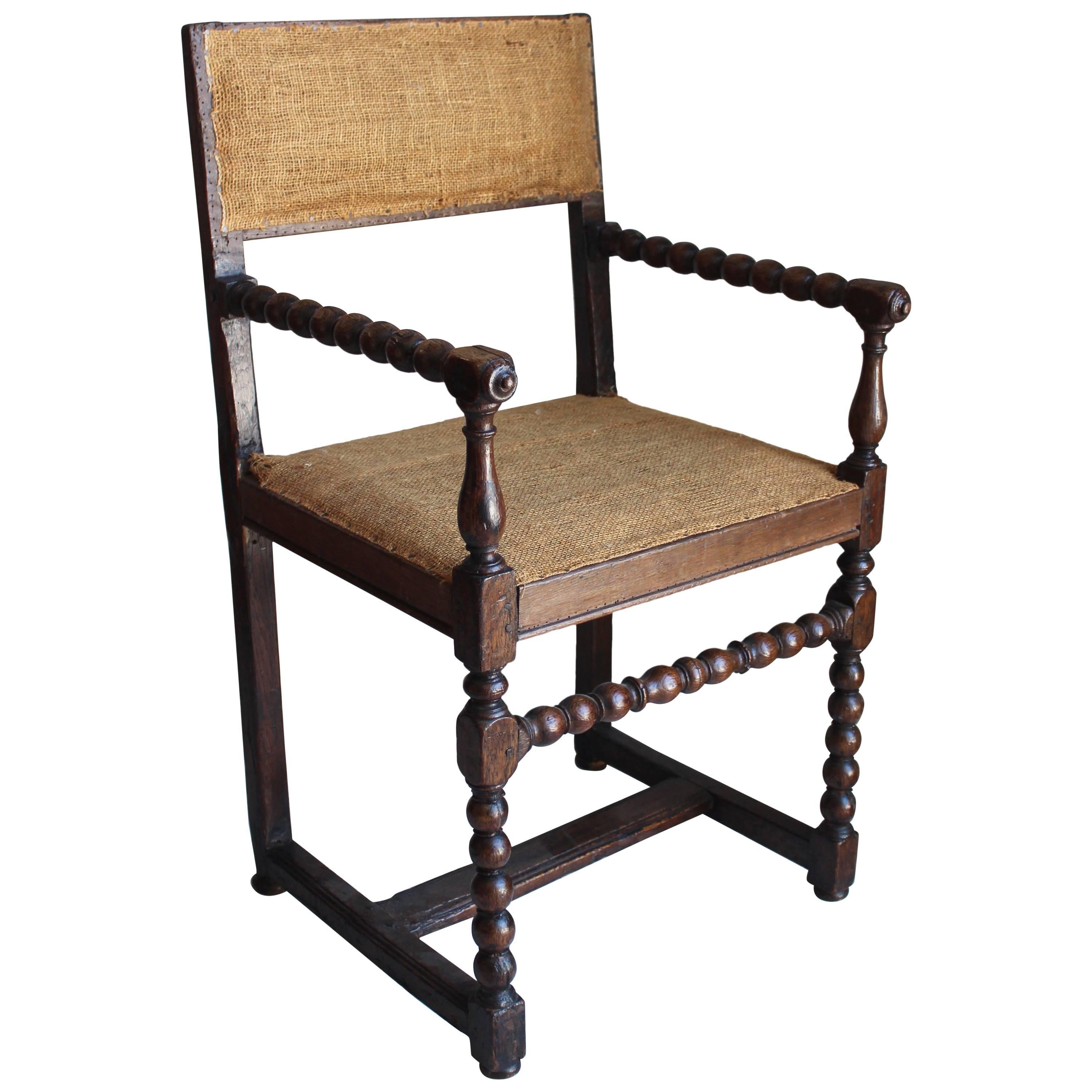 Flemish Turned Wood Armchair