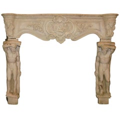 Beautiful Hand Carved 19th Century Antique Fireplace Mantel At 1stdibs