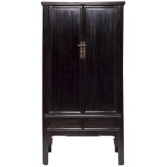 Chinese Black Lacquer Cabinet, c. 1850