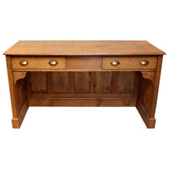 Substantial Edwardian Oak Console Table