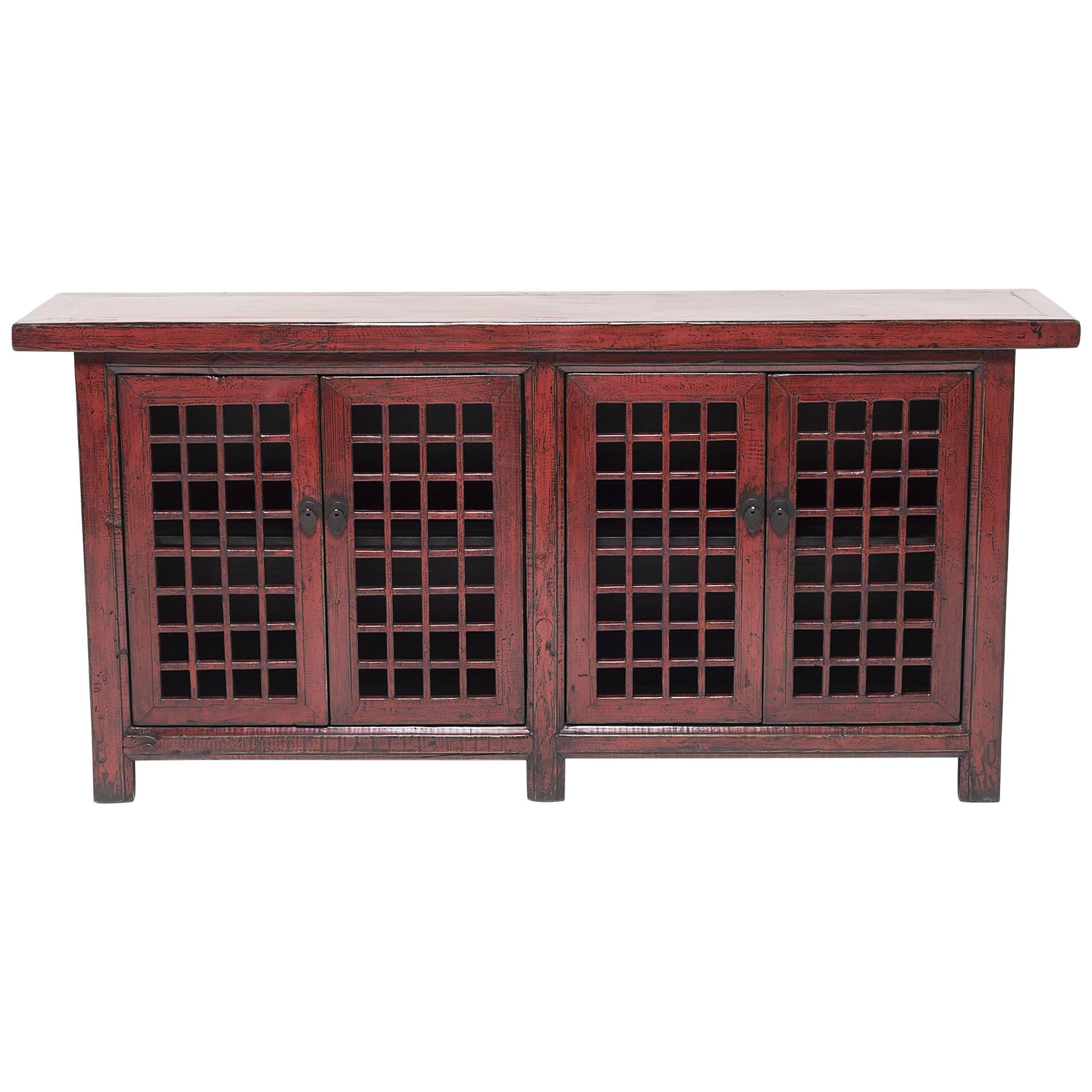 Chinese Courtyard Lattice Coffer