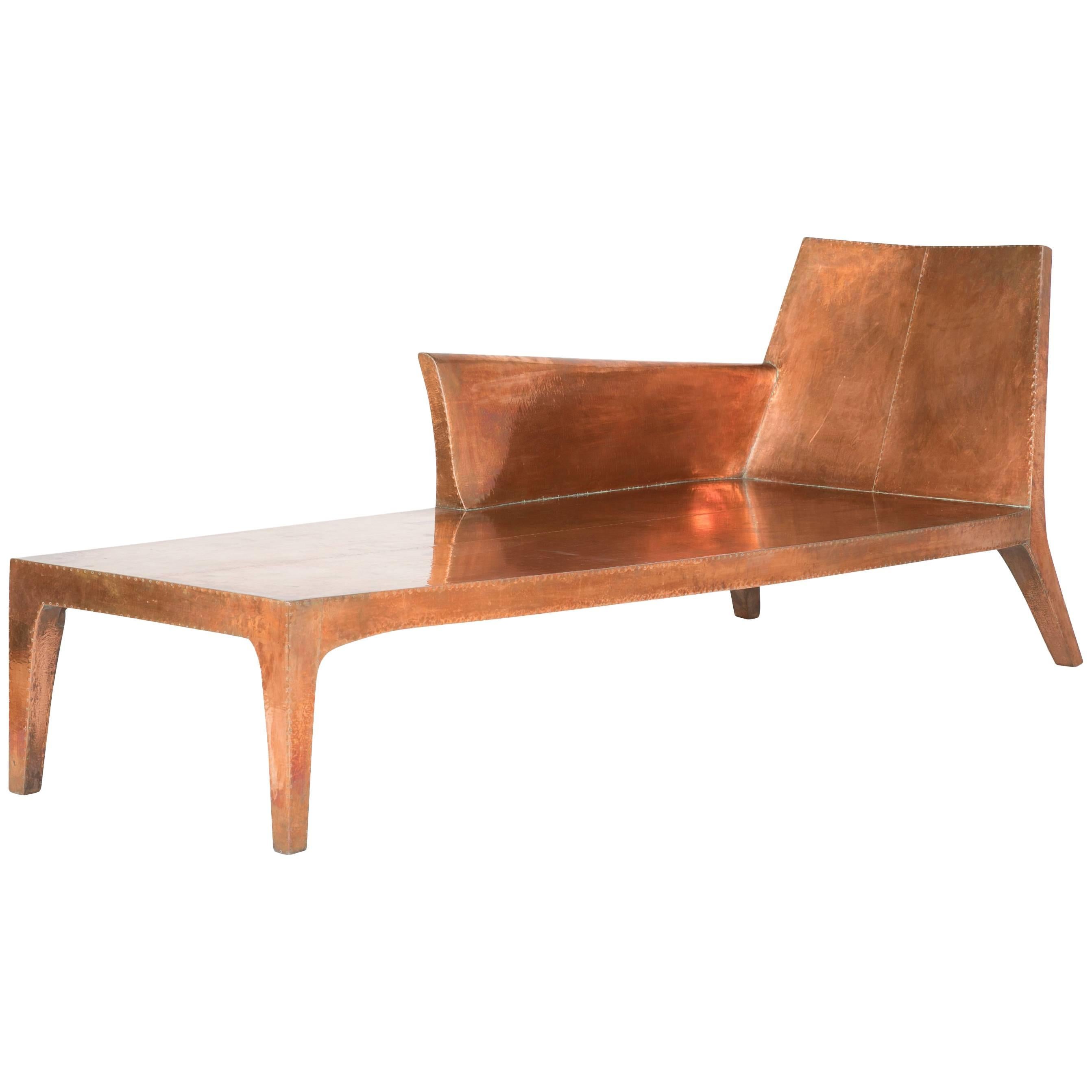 Copper Clad Chaise Designed by Paul Mathieu for Stephanie Odegard Co. Ltd. 