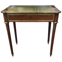 Used Louis XVI Style Brass Inlaid Mahogany Desk, 20th Century