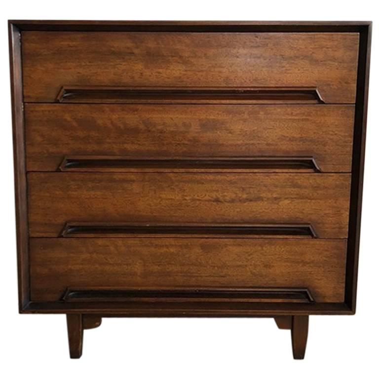 Early Milo Baughman for Drexel Perspective Four-Drawer Chest of Drawers