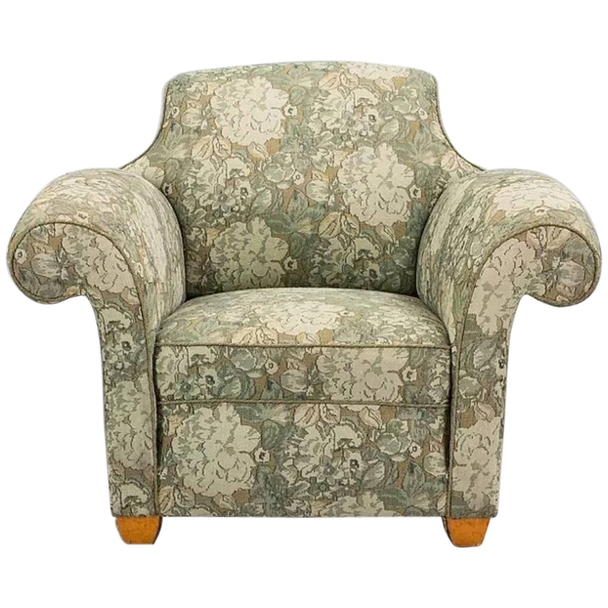 Large Baroque Style Armchair, Art Deco Period, circa 1940-1950