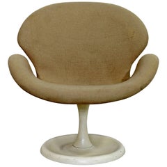 Mid-Century Modern Rare Danish Orchid Lounge Swivel Armchair 1960s, Aage Egeriis