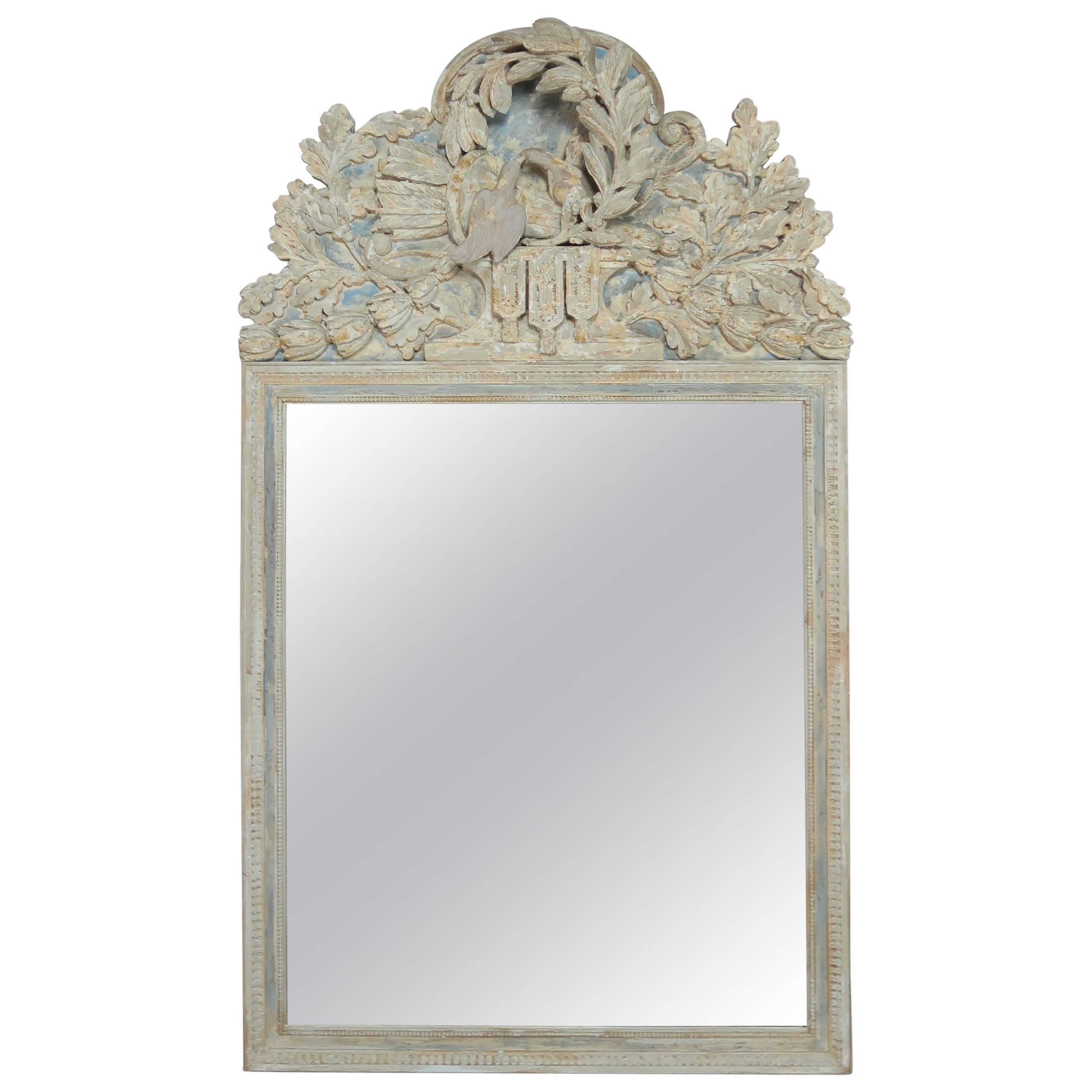 French Carved Wood Mirror, circa 1930s