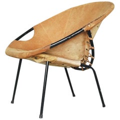 Chaise boule en forme de cercle du milieu du siècle par Lusch Erzeugnis pour Lusch & Co, années 1960