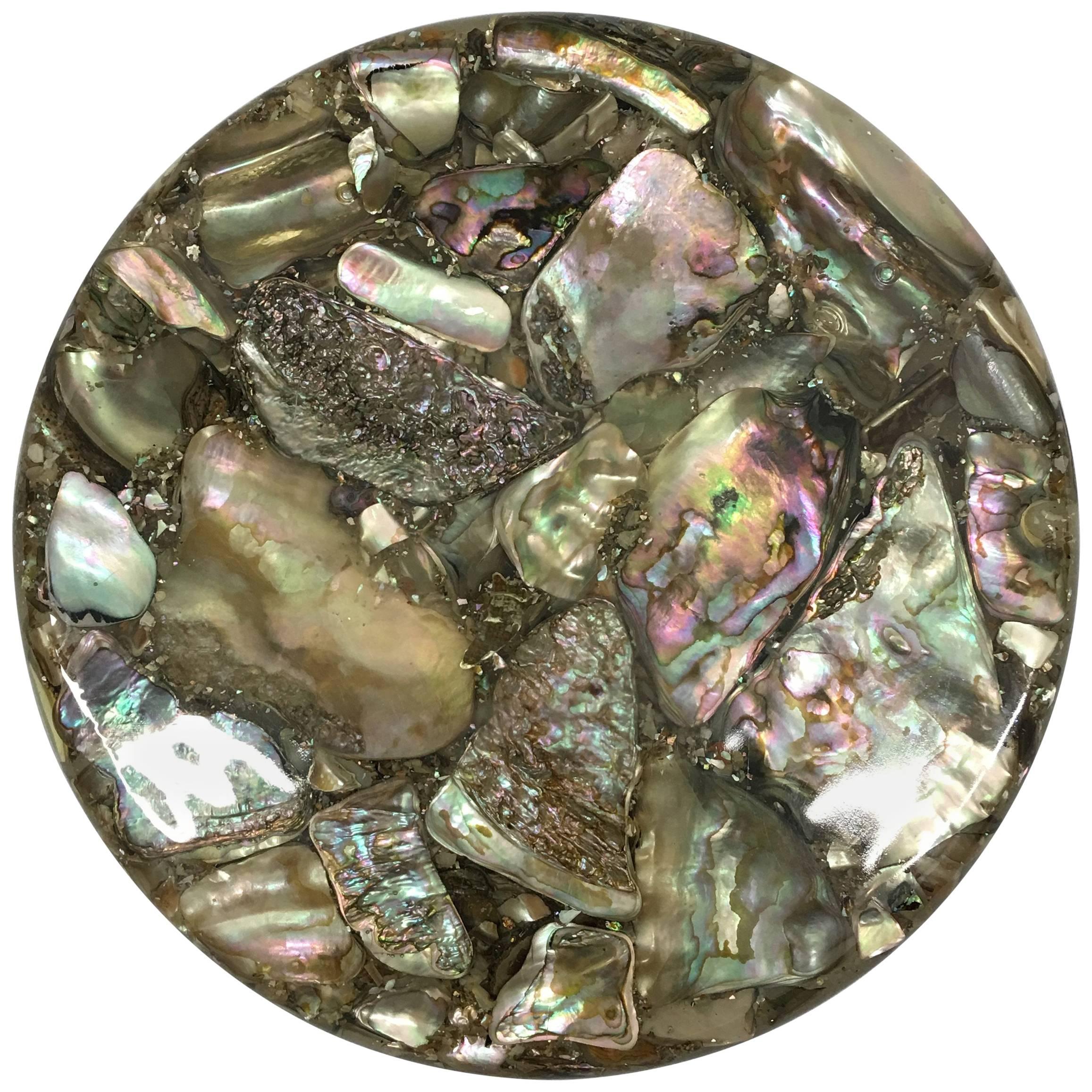 Vintage Abalone Shell Trivet