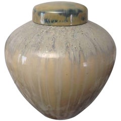 Royal Copenhagen Crystalline Glaze Vase with Lid by Valdemar Engelhardt #K237