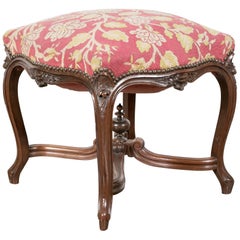 Antique Louis XV Rosewood Court Tabouret or Footstool