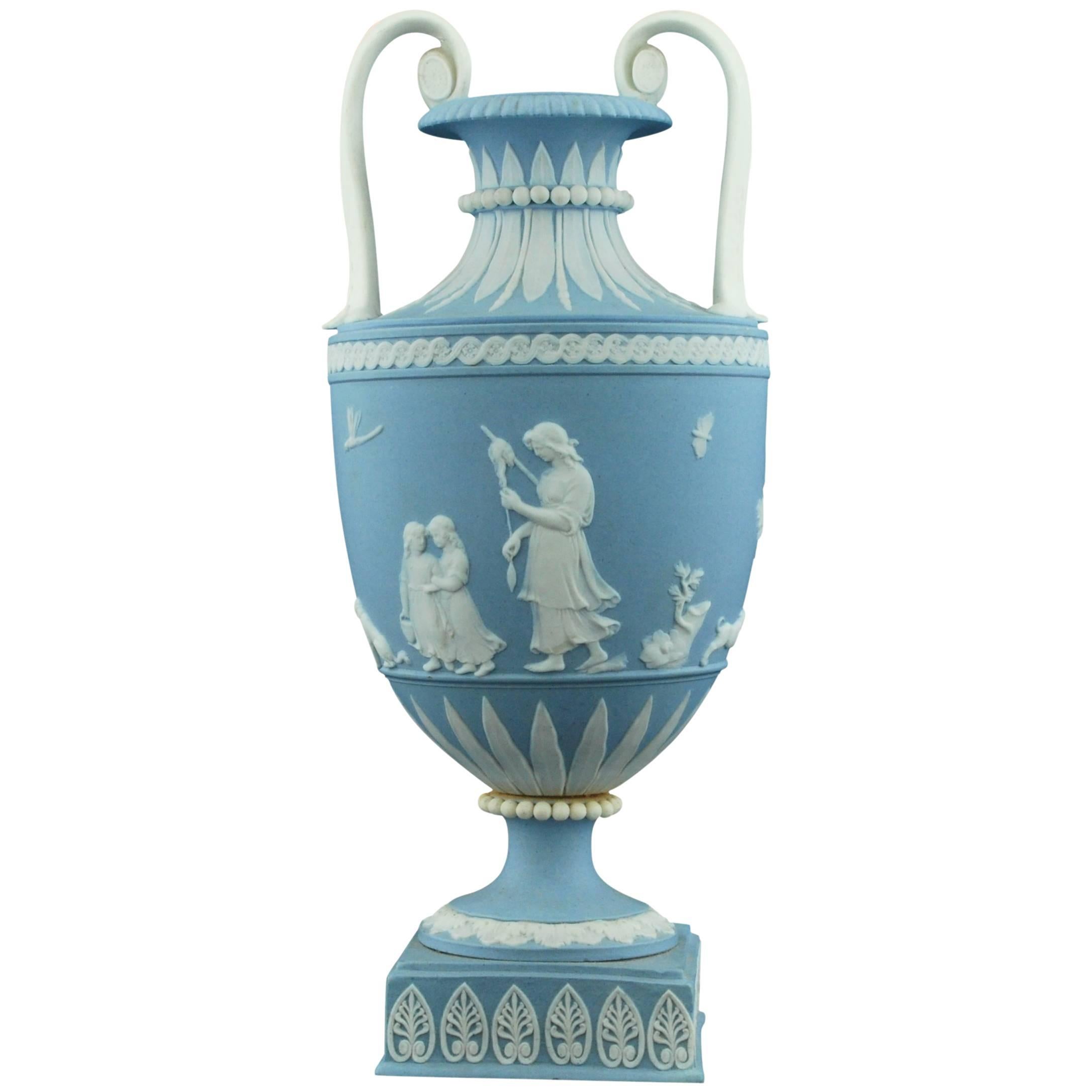 Miniature Jasperware Vase, Domestic Employment, Wedgwood, circa 1790