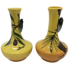 Two Art Nouveau French Fajence Vases, circa 1900