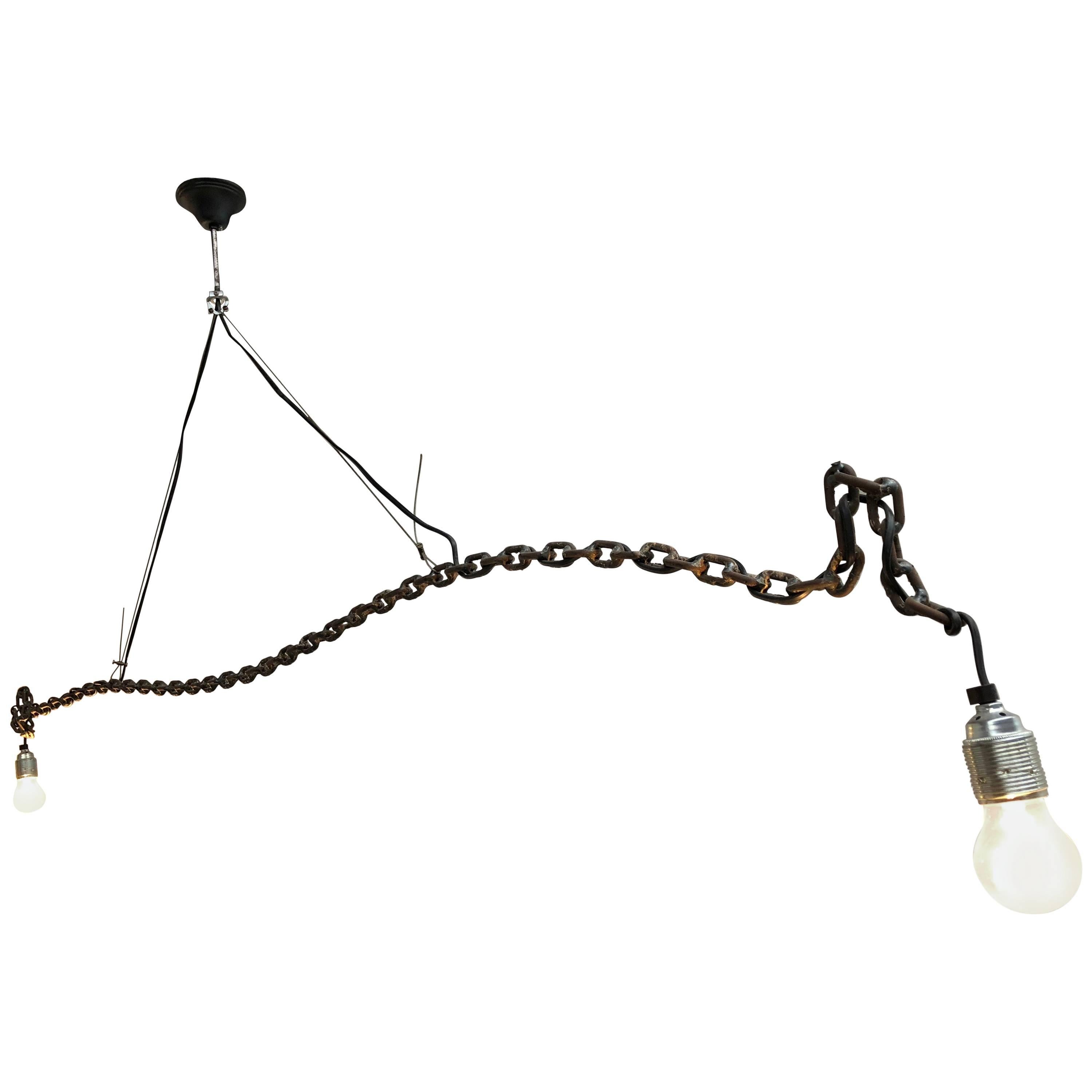 Early Edition of the Franz West 'Chain' Lighting Fixture Metamemphis, 1991