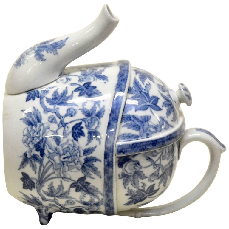 1900s S.YP. Simple Yet Perfect Peony Wedgwood Patent Teapot Made in