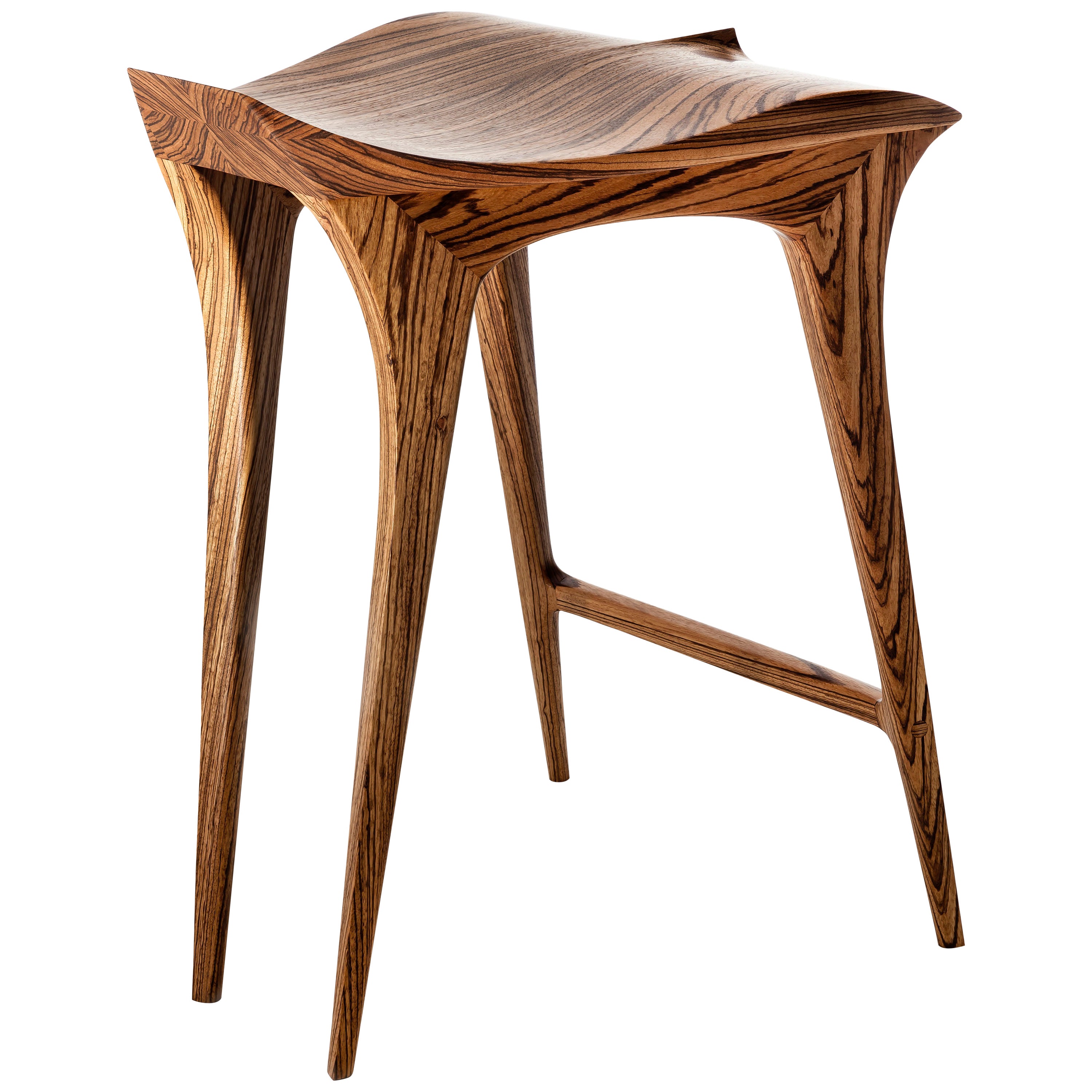 Contemporary Wood Stool For Sale at 1stDibs