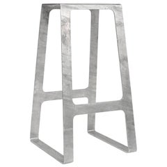 A_Stool in Galvanized Steel Bar Height Stool prototype by Jonathan Nesci