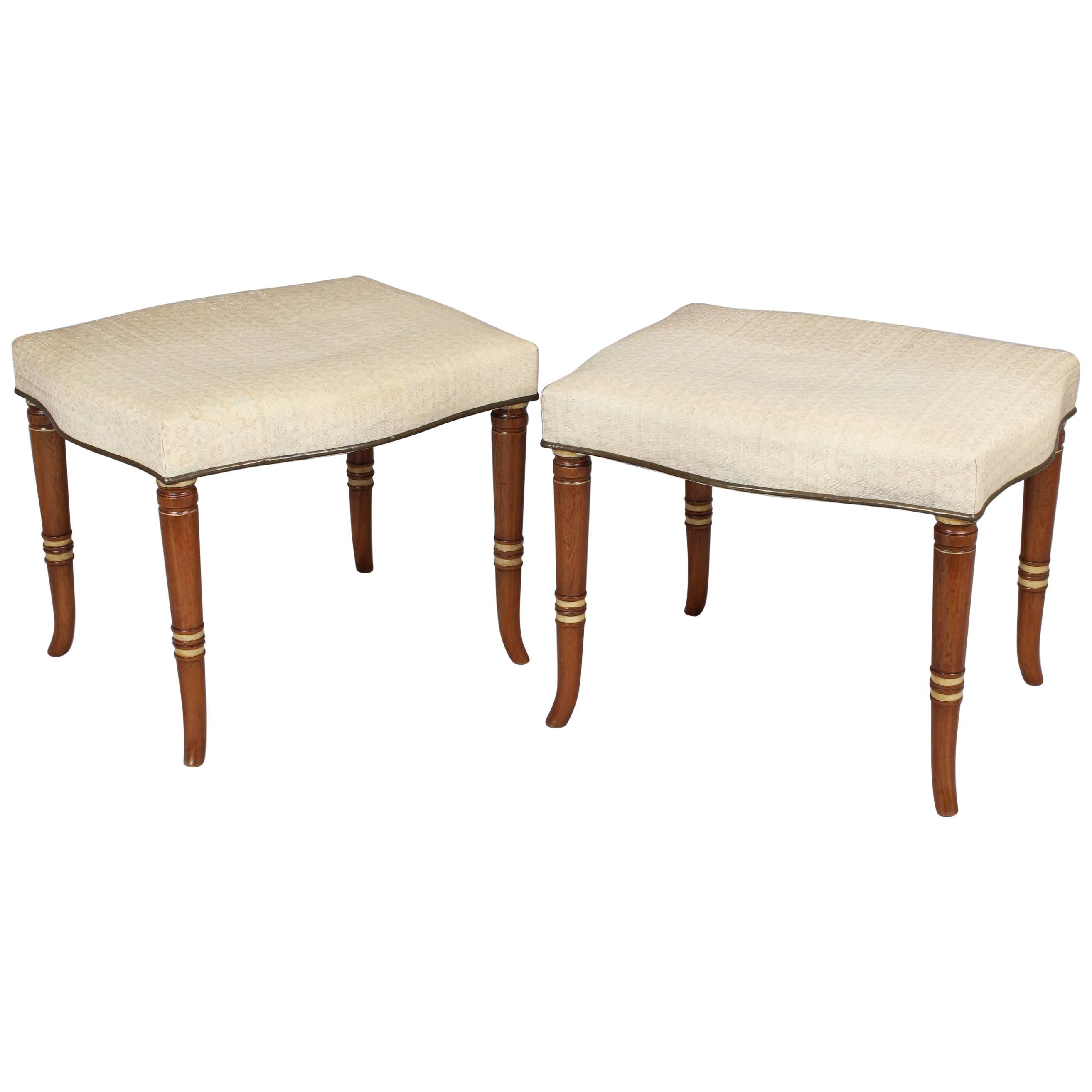Pair of Early 19th Century Continental Stools For Sale