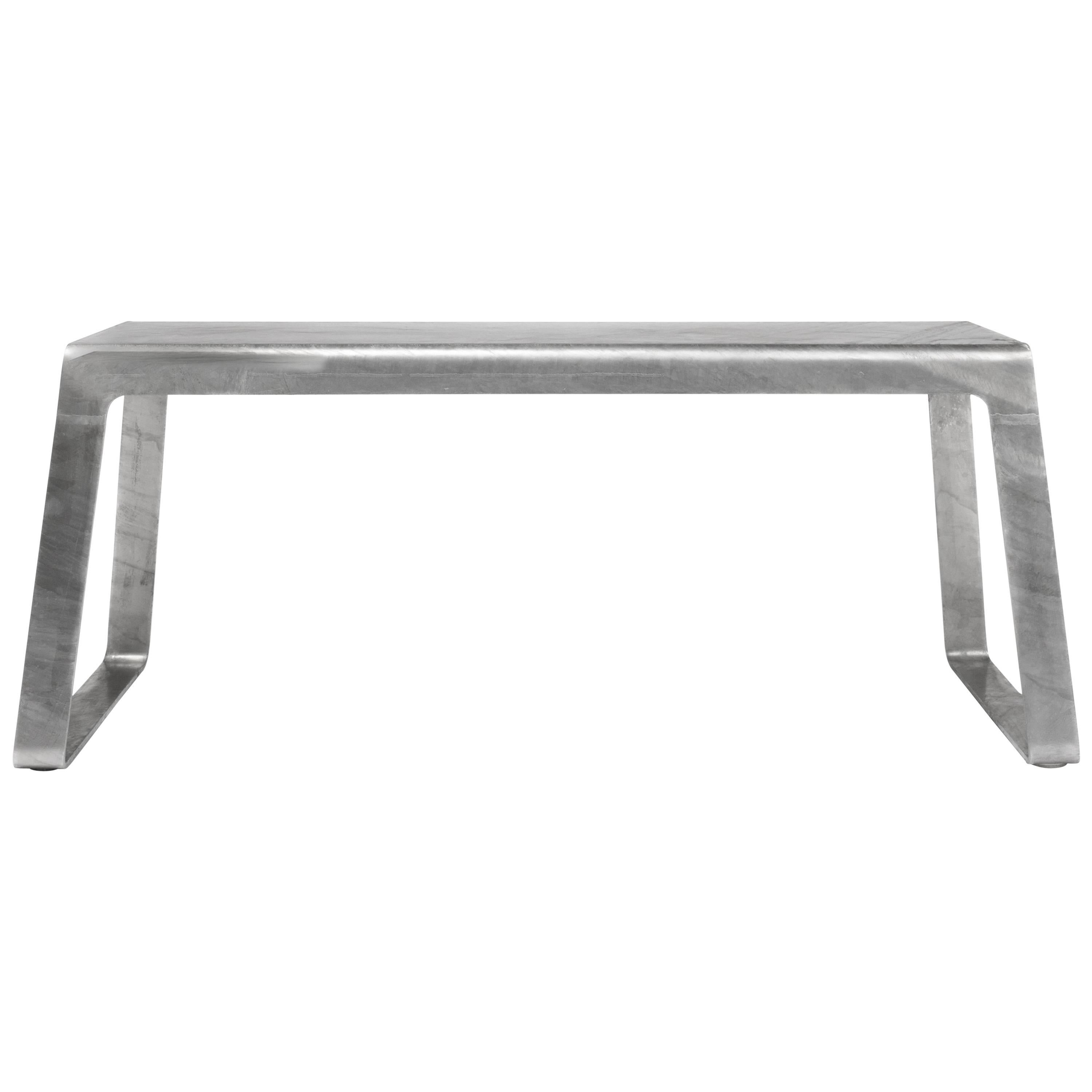 A_Bench in Hot-Dipped Galvanized Steel Plate by Jonathan Nesci For Sale