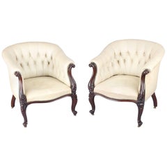 Very Fine Pair of Mahogany Tub-Chairs