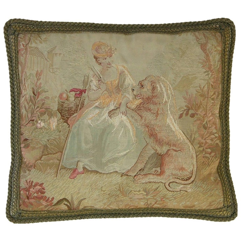 Antique French Aubusson Tapestry, circa 1850 1174p For Sale at 1stDibs